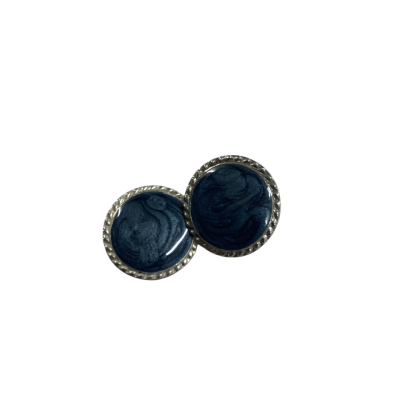 Retro Navy Blue Enamel Lightweight Earrings