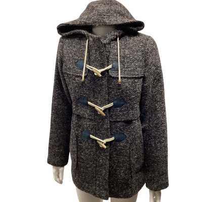 Rivers - Womens Hooded Jacket - Size 12 Beige / Black  / Grey 