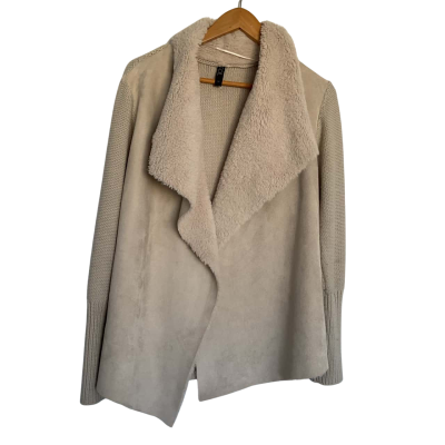 Foil Clothing Womens  Size M Open Jacket Beige 