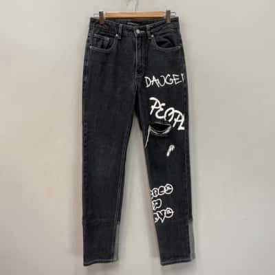 Dangerous People Mens  Size 27 / Plus Size Straight Leg Jeans Grey 
