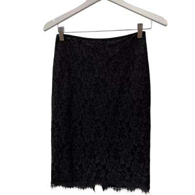 Diane Von Furstenberg Women's Size 0 Lace Pencil Skirt Black  