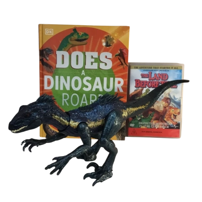 Dinosaur, Book and DVD as pictured