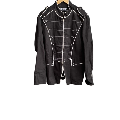  Mens  Size XL Performance Jacket Black  / White 