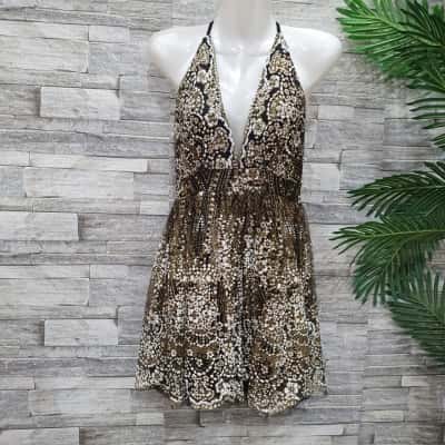 Showpo Womens  Size 8 Cocktail Dress / Mini Dress Blue / Gold / Other 