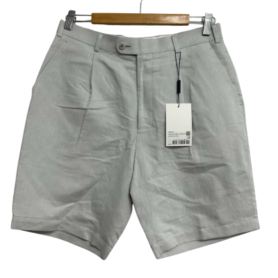 BNWT Suit Supply Mens Size 30/46 Grey Linen Shorts  