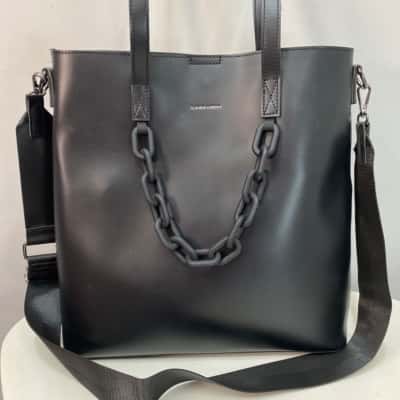 Claudia Canova Womens Large (2pce)Shoulder/Tote bag Black  