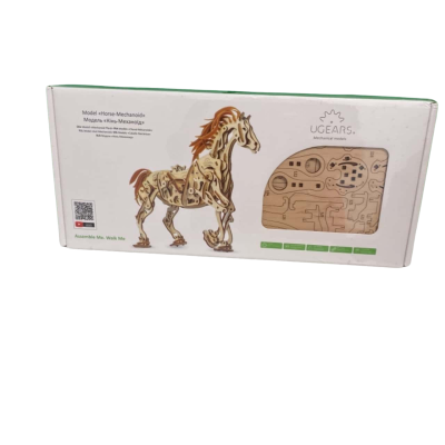  410pc Ugears Horse Mechanoid Mechanical DIY Kit Wooden 3D Puzzle/Model 14+ (*NEW Sealed in box RRP $107*)