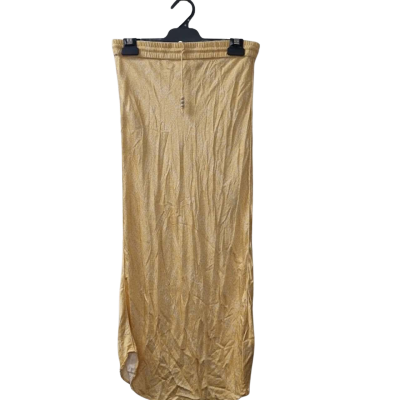 Flannel Women's Size 8-10 Maxi Skirt Off White / Pattern / Yellow 