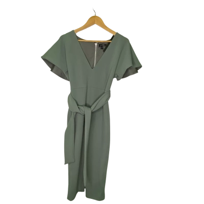 Mossman Womens  Size 10 Midi Dress Green 
