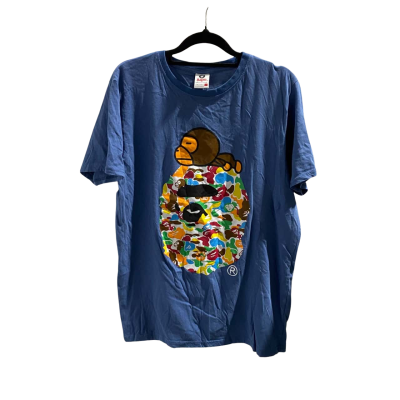 Aape by A Bathing Ape Mens T-shirt  Size XL Blue 