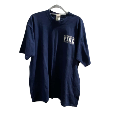  Mens Short Sleeve T-shirt Size XL Navy Blue / White 