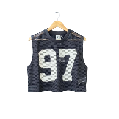 Puma Size XS Sleeveless Top Black/Multicoloured/White BNWT