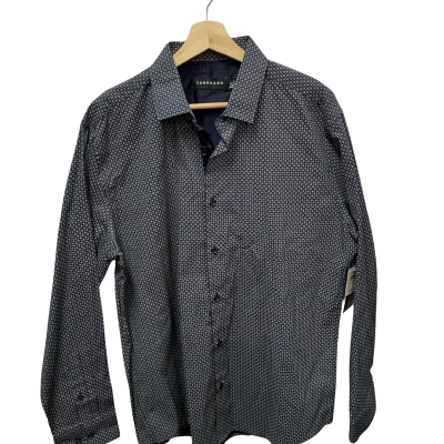 Tarocash Liam Geo Print Mens  Size L Long Sleeve Shirt Black  / White 