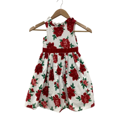 Janie & Jack Kids  Size 3 Party Dress Floral / Red 