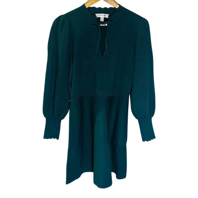 FOREVER NEW Size 14 Long Sleeve Dress Green 