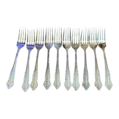 10 x silver plate 19cm forks
