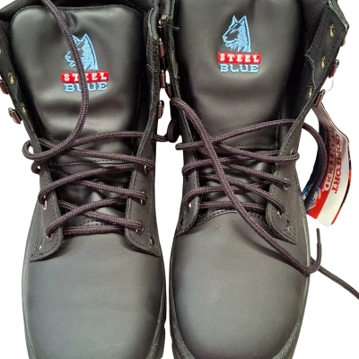 Steel Blue Mens  Size 8 Boots Black  