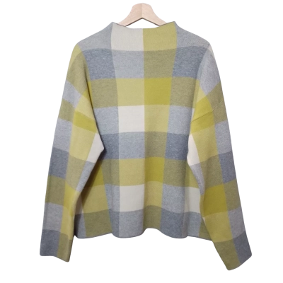 Tahari Women's  Size L Green and Grey Jumper