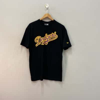 New Era Dodgers Baseball Mens  Size S Short Sleeve T-shirt Black  