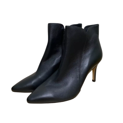 Midas Black Leather Heels