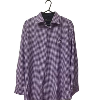 Men’s NRL Size L Purple Checked Shirt