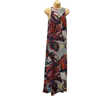 Breathless Size 8/2 Halter Neck Silk Dress Multicoloured / Pattern 