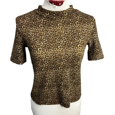 Zara Womens  Size S Cropped Top Animal print 