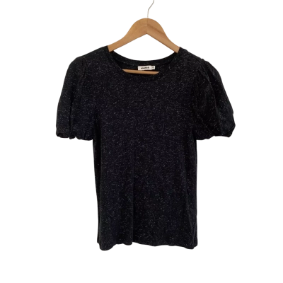 Marcs Womens  Size S Short Sleeve Top Black  / Silver 