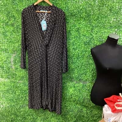 Blue Illusion Womens  Size XXXL Casual Dress Black  