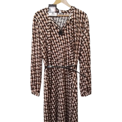 Jane Lamerton Women  Size 18 Maxi Dress / Wrap Dress Black  / Brown / White 