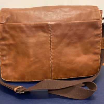 Aviator Leather Mens Cross Body Bag 