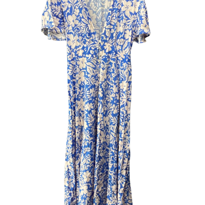 Vine apparel dress Size 8 Blue / White 