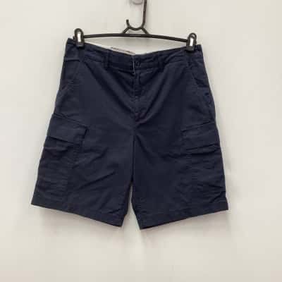 New -Uniqlo Mens  Size M Navy Blue W30-32 Cargo Shorts 