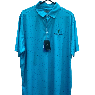 Sporte Men’s polo colour teal with pattern size: XL, brand new with tags