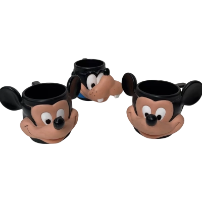 Kids vintage Mickey and goofy Disney cups