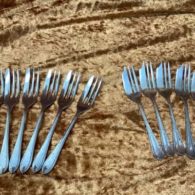 Silver Plated Cake Forks, Silver 