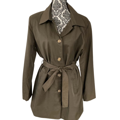 Aero Womens  Size 18 Trench Coat Green / Olive 