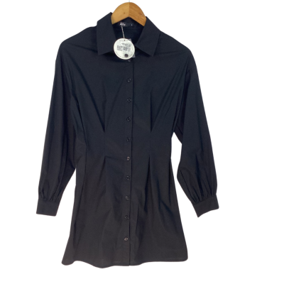 Ally - Black Dress Shirt Lace-up Back (Size 8)
