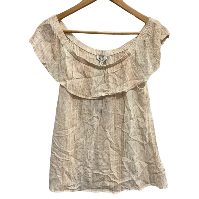Table Eight Womens  Size 10 Off-the-shoulder Top Beige 