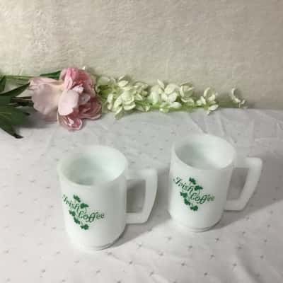 White Irish Coffee Mugs (x 2)