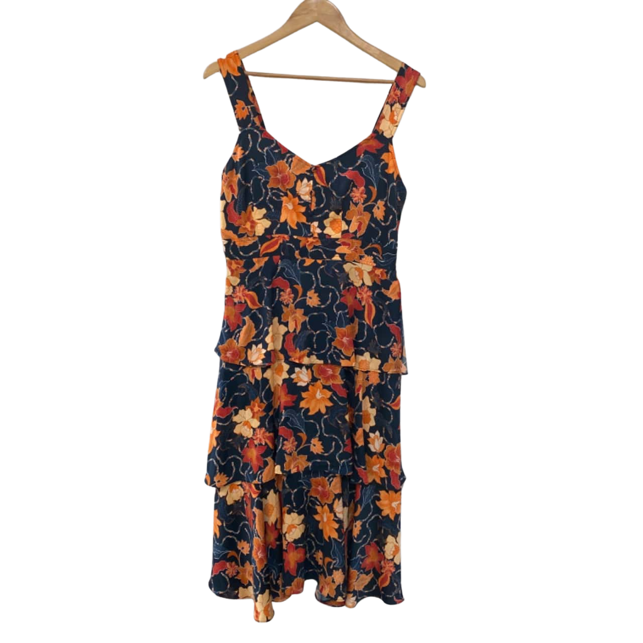 *Last Dress SALE* Piper Womens Size 12 Orange ‘Bali’ Flowers Dress