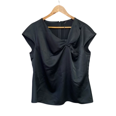 Boss Hugo Boss Womens  Size 16 Short Sleeve Top Black  