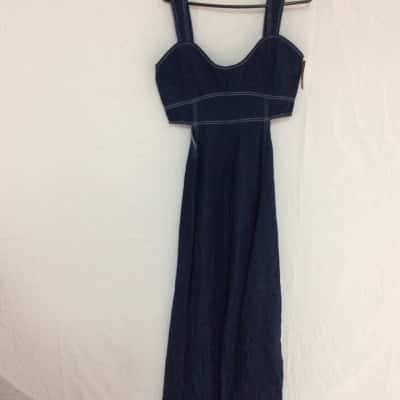 Anthropologie Womens Denim Dress Blue 