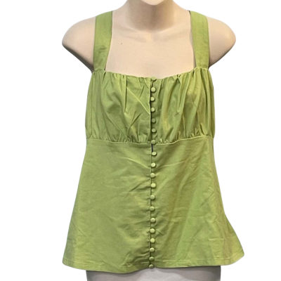 Fayt Womens Size 18 Sleeveless Top Green