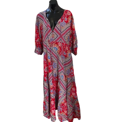 Jaase Womens  Size L Babydoll Dress Floral / Red 