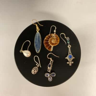  Women's Bundle of 6 Multicoloured Hook Earrings 