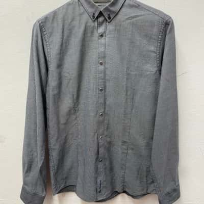 Ben Sherman Mens  Size M Business Shirt Black  / White 