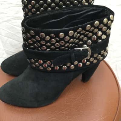 Nude Womens Size 38 Boots Black  