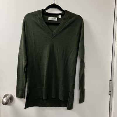 Country Road Womens  Size XXS V-Neck Jumper Green 