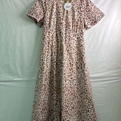Serafina Womens  Size 14 Casual Dress Animal print 